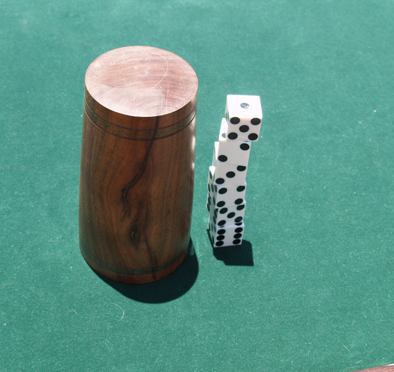 Wooden 6 High Dice Stacking Cup 3