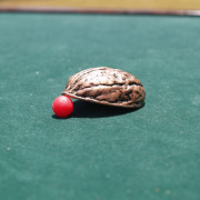 Antique Copper Shell with Red Pea 2